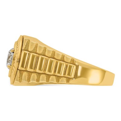 Men's 10K Yellow Gold Textured Holds Ring Mounting – view 5