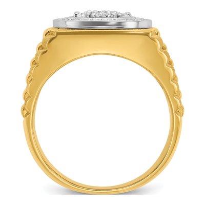 Men's 10K Two-Tone Gold Diamond Ring Mounting – view 2