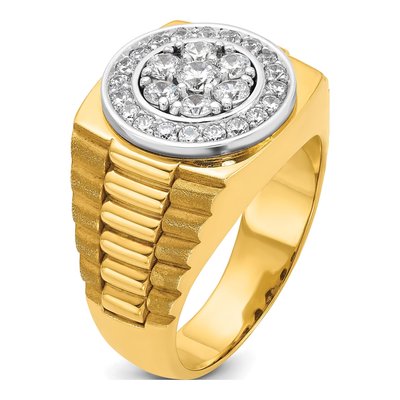 Men's 10K Two-Tone Gold Diamond Ring Mounting – view 8