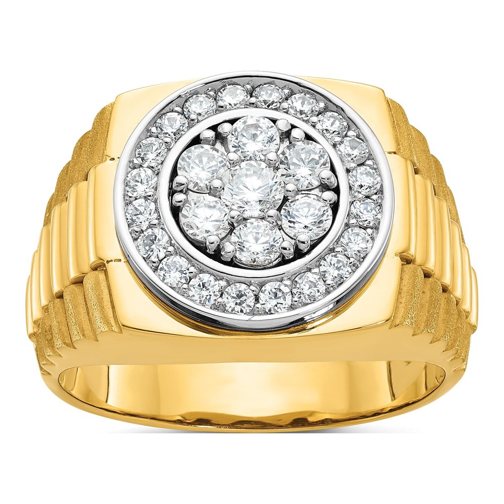 Men's 10K Two-Tone Gold Diamond Ring Mounting