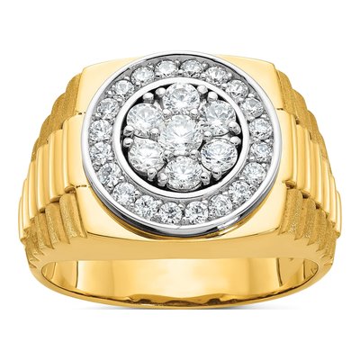 Men's 10K Two-Tone Gold Diamond Ring Mounting