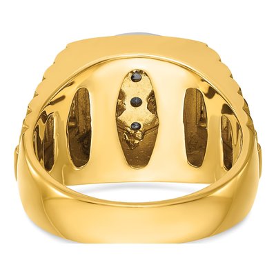 Men's 14K Two-Tone Gold Diamond Cluster Ring Mounting – view 7