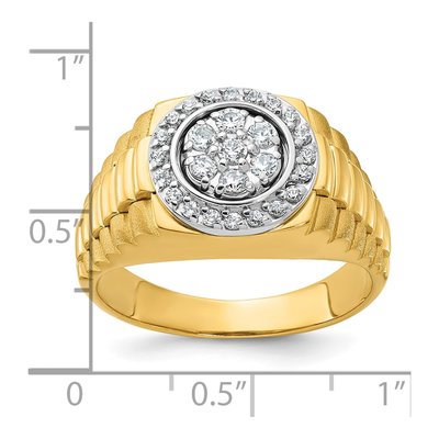 Men's 14K Two-Tone Gold Diamond Ring Mounting – view 3