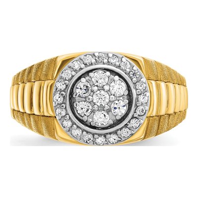 Men's 14K Two-Tone Gold Diamond Ring Mounting – view 6