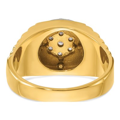 Men's 14K Two-Tone Gold Diamond Ring Mounting – view 7