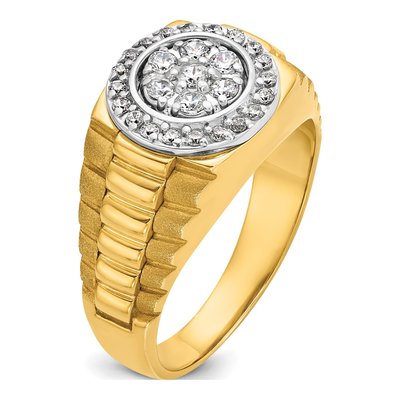 Men's 14K Two-Tone Gold Diamond Ring Mounting – view 8