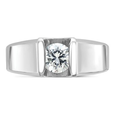 Men's 14K White Gold 1 ct tw Lab-Grown Diamond Ring – view 4