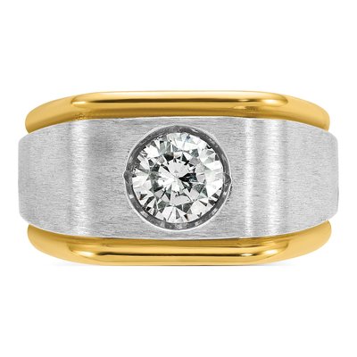Men's 14K Two-Tone Gold Diamond Ring Mounting – view 6