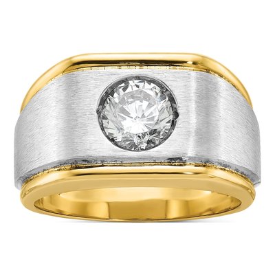 Men's 14K Two-Tone Gold Diamond Ring Mounting