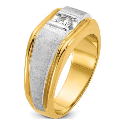 Men's 14K Two-Tone Gold Diamond Ring Mounting – view 8