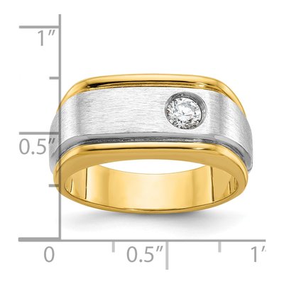 Men's 10K Two-Tone Gold Holds Round Ring Mounting – view 3