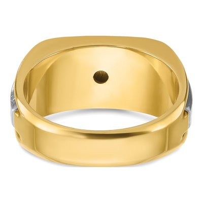 Men's 10K Two-Tone Gold Holds Round Ring Mounting – view 7