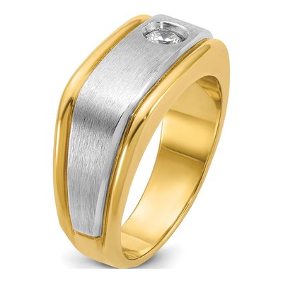 Men's 14K Two-Tone Gold 1/4 ct tw Diamond Ring – view 8