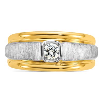 Men's 14K Two-Tone Gold Diamond Ring Mounting – view 6
