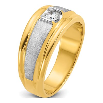 Men's 14K Two-Tone Gold Diamond Ring Mounting – view 8