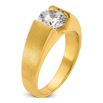 Men's 14K Yellow Gold 1 ct tw Lab-Grown Diamond Ring – view 6