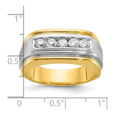 Men's 10K Two-Tone Gold Diamond Ring Mounting – view 3