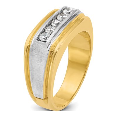 Men's 10K Two-Tone Gold Diamond Ring Mounting – view 8
