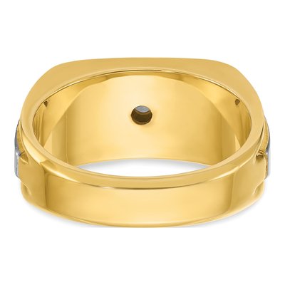 Men's 14K Two-Tone Gold 5-Stone Diamond Ring Mounting – view 7
