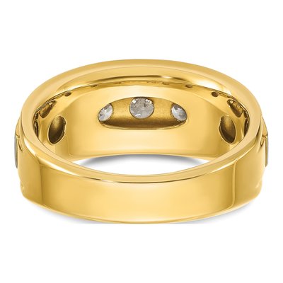 Men's 14K Two-Tone Gold 1 ct tw Diamond 5-Stone Ring – view 8