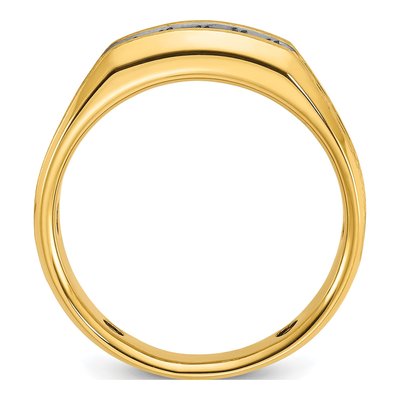 Men's 10K Yellow Gold Diamond 5-Stone Ring Mounting – view 2