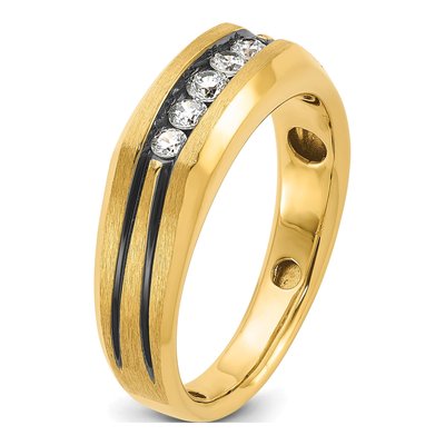 Men's 10K Yellow Gold Diamond 5-Stone Ring Mounting – view 8