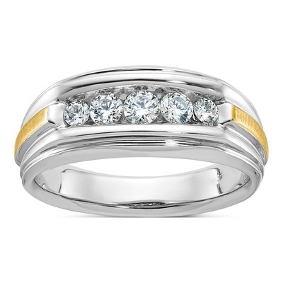 Men's 14K Two-Tone Gold Diamond Ring Mounting