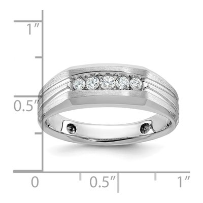 Men's 14K White Gold Five Ring Mounting – view 3