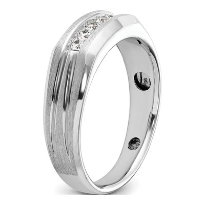 Men's 14K White Gold Five Ring Mounting – view 8
