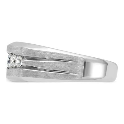 Men's 14K White Gold 5-Stone Diamond Ring Mounting – view 5