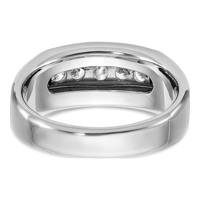 Men's 14K White Gold 5-Stone Diamond Ring Mounting – view 7