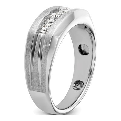 Men's 14K White Gold 5-Stone Diamond Ring Mounting – view 8