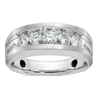 Men's 10K White Gold Diamond Ring Mounting