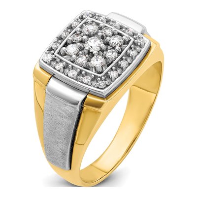 Men's 10K Two-Tone Gold Diamond Ring Mounting – view 6