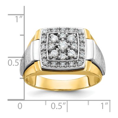 Men's 10K Two-Tone Gold Diamond Ring Mounting – view 8