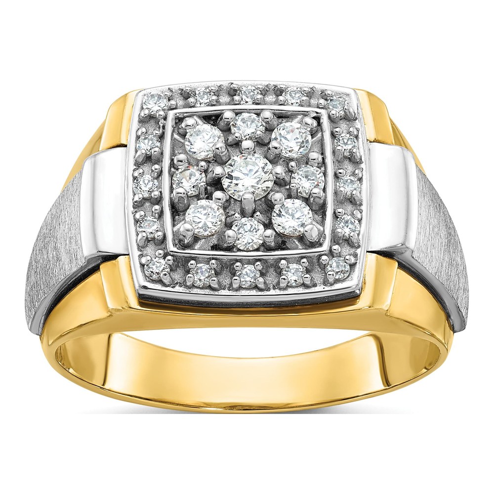 Men's 10K Two-Tone Gold Diamond Ring Mounting