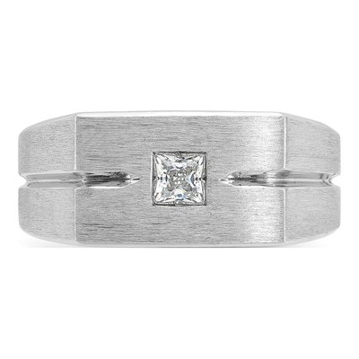 Men's 14K White Gold Diamond Ring Mounting – view 6