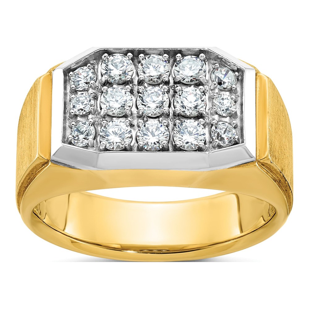 Men's 10K Yellow Gold Diamond Cluster Ring Mounting
