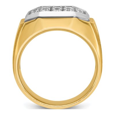 Men's 14K Yellow Gold Diamond Cluster Ring Mounting – view 2