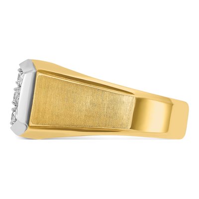 Men's 14K Yellow Gold Diamond Cluster Ring Mounting – view 5