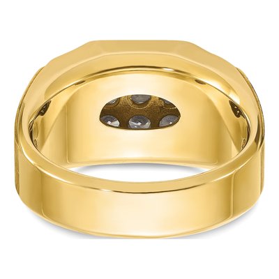 Men's 14K Yellow Gold Diamond Cluster Ring Mounting – view 7