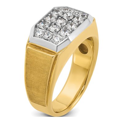 Men's 14K Yellow Gold Diamond Cluster Ring Mounting – view 8