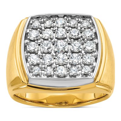 Men's 10K Two-Tone Gold Cluster Ring Mounting