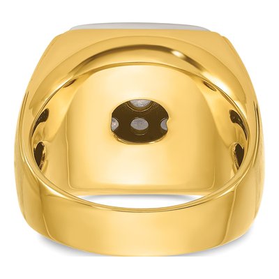 Men's 10K Two-Tone Gold 1 5/8 ct tw Diamond Cluster Ring – view 7