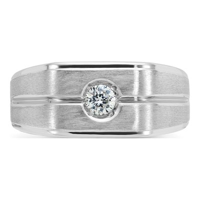 Men's 14K White Gold Diamond Ring Mounting – view 6