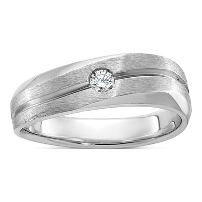 Men's 14K White Gold Diamond Ring Mounting