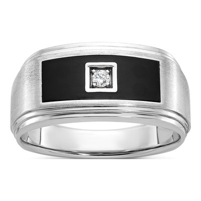 Men's 14K White Gold Diamond Ring Mounting