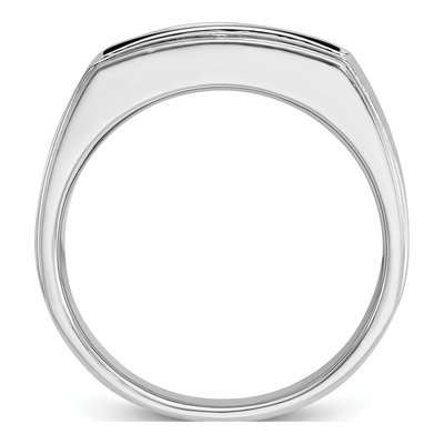 Men's 14K White Gold 1/6 ct tw Onyx Diamond Ring – view 2