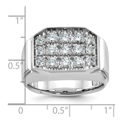 Men's 14K White Gold Diamond Ring Mounting – view 3