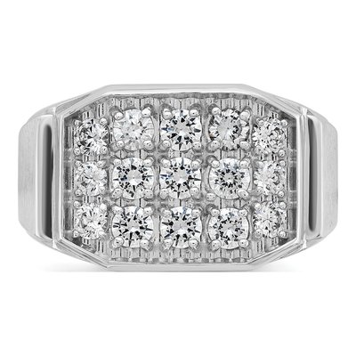 Men's 14K White Gold Diamond Ring Mounting – view 6